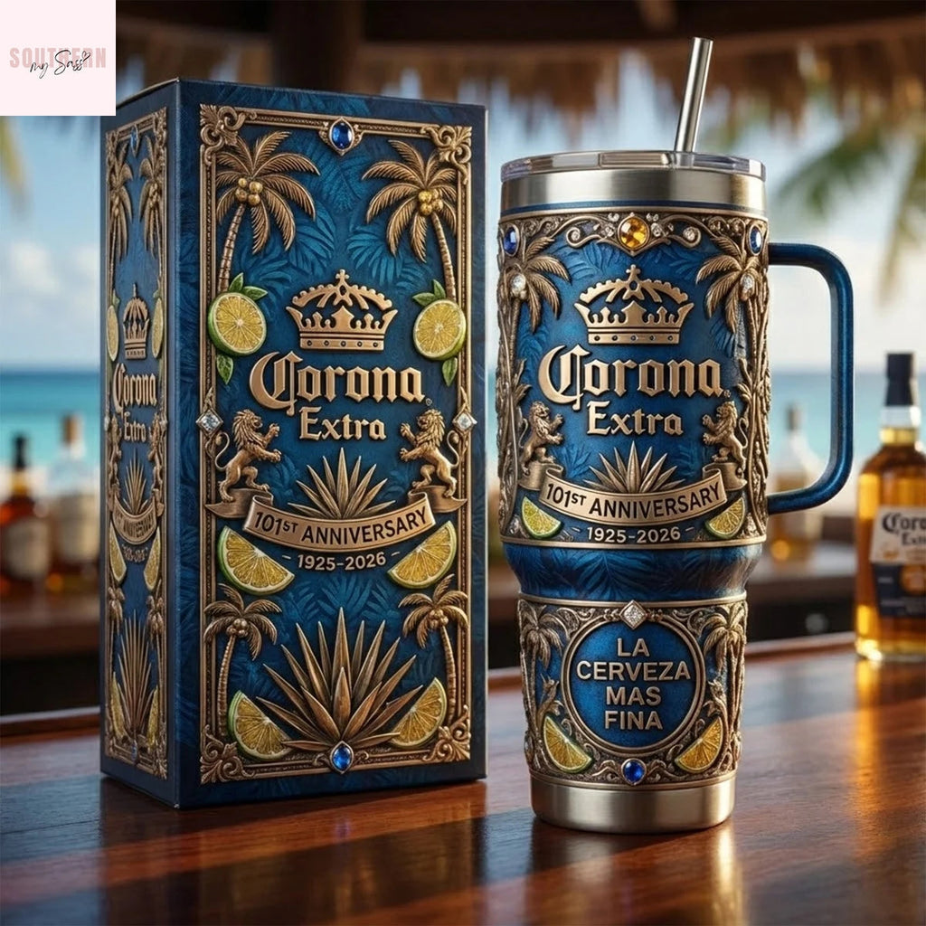 Corona Extra 101st Anniversary La Cerveza Mas Fina Tumbler