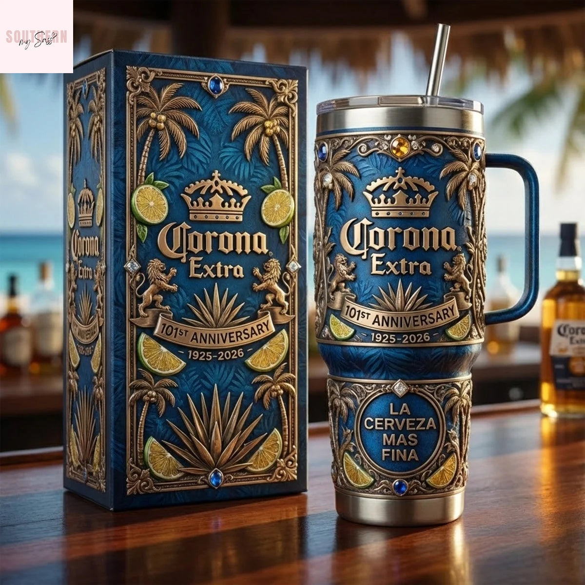 Corona Extra 101st Anniversary La Cerveza Mas Fina Tumbler