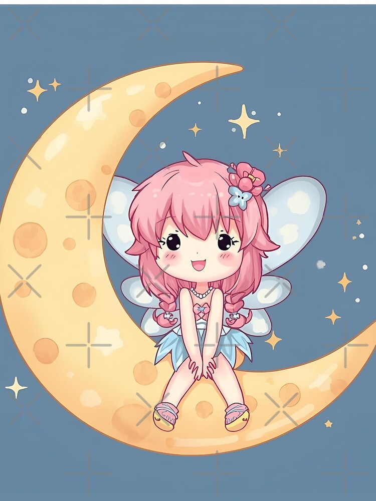 Fairy on the crescent moon by SimonsDesignArt