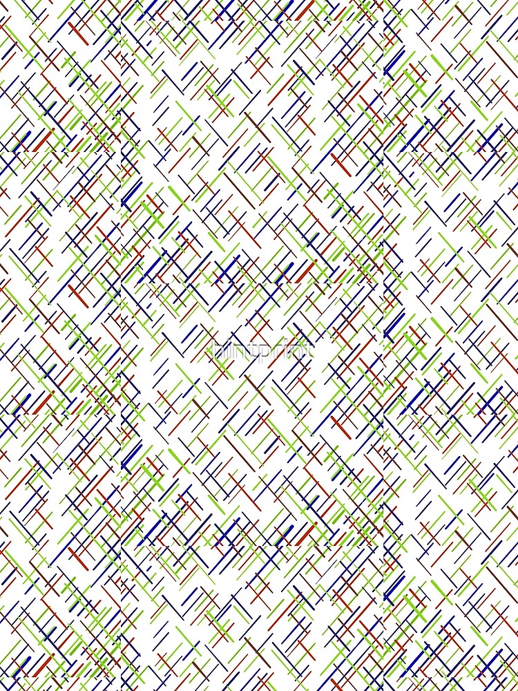 Fun and Colorful Abstract Line Design Pattern by hintprint