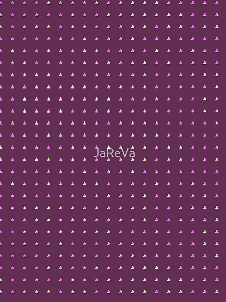 Printed image of magenta sequins - pyramid shapes on purple background by JaReVa