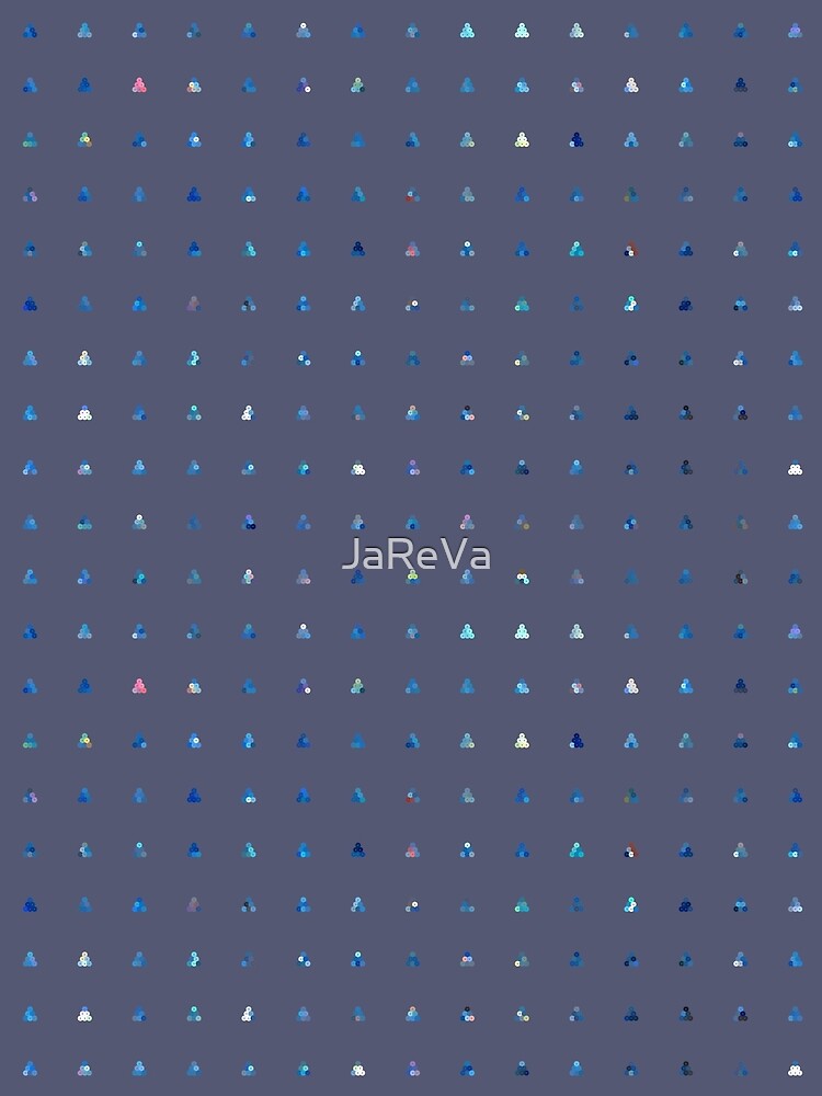 Printed image of blue sequins - pyramid shapes on blue grey background by JaReVa