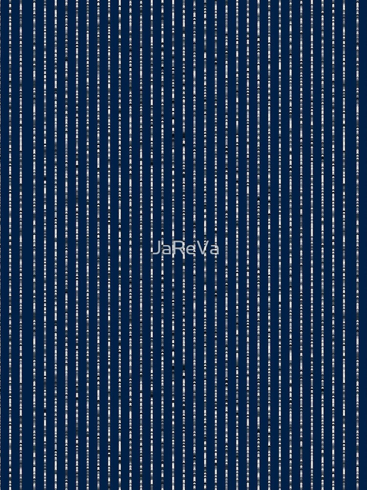 Printed image of silver sequins - vertical stripes on blue background by JaReVa
