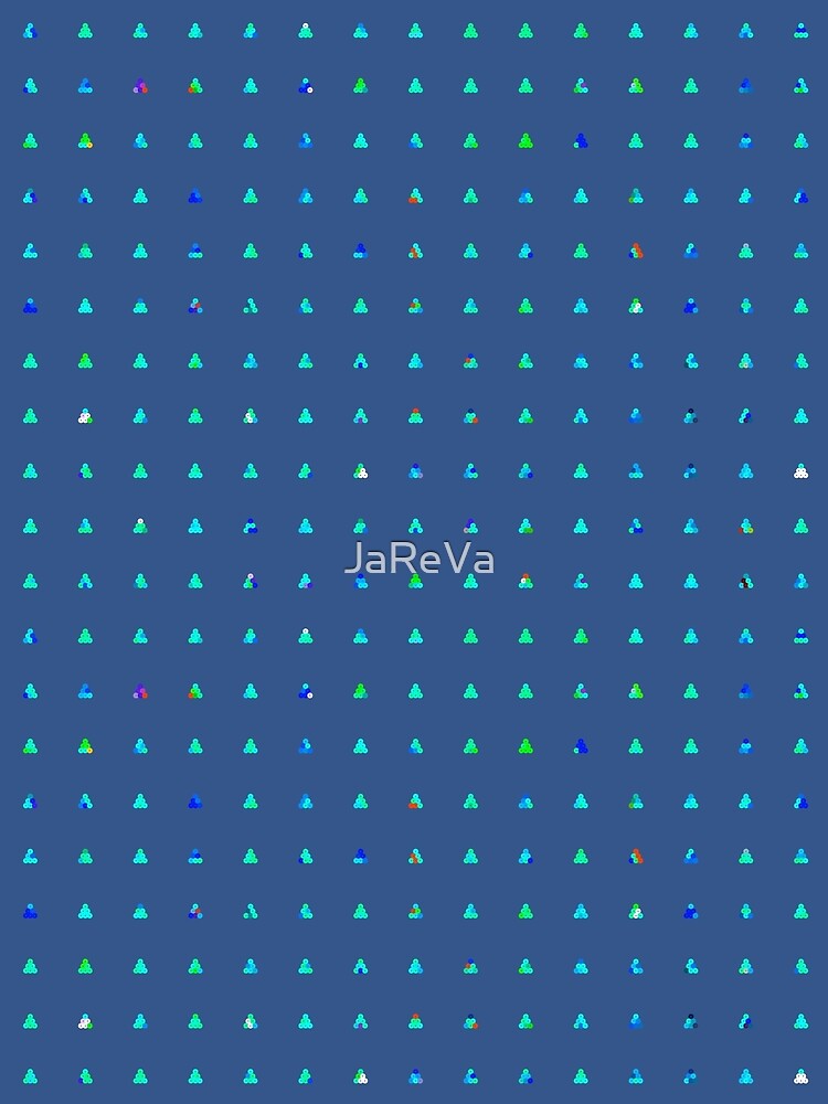 Printed image of azure sequins - pyramid shapes on classic blue background by JaReVa