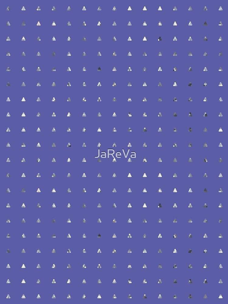 Printed image of silver sequins - pyramid shapes on violet background by JaReVa
