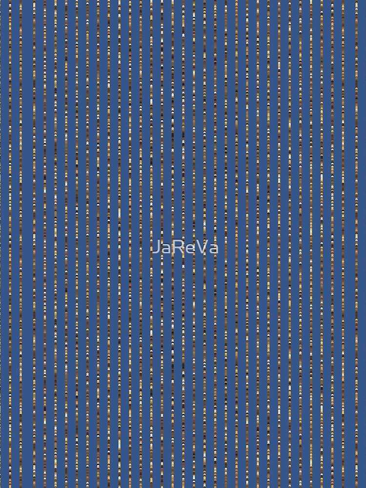 Printed image of golden sequins - vertical stripes on classic blue background by JaReVa