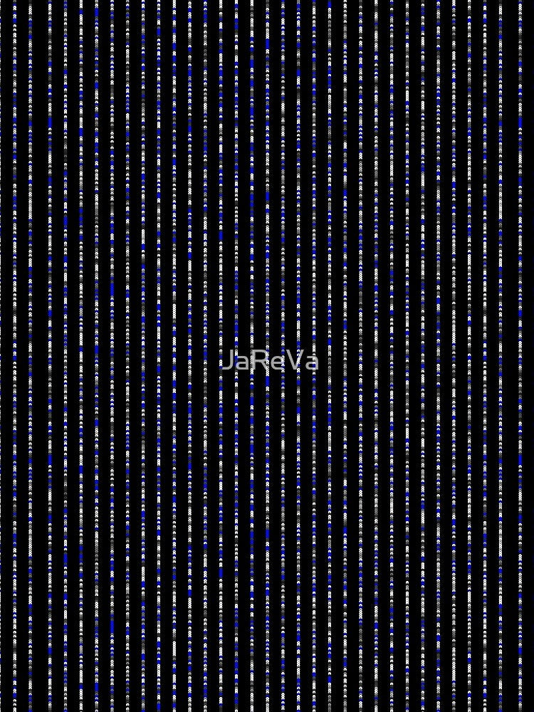 Printed image of silver-blue sequins - vertical stripes on black background by JaReVa