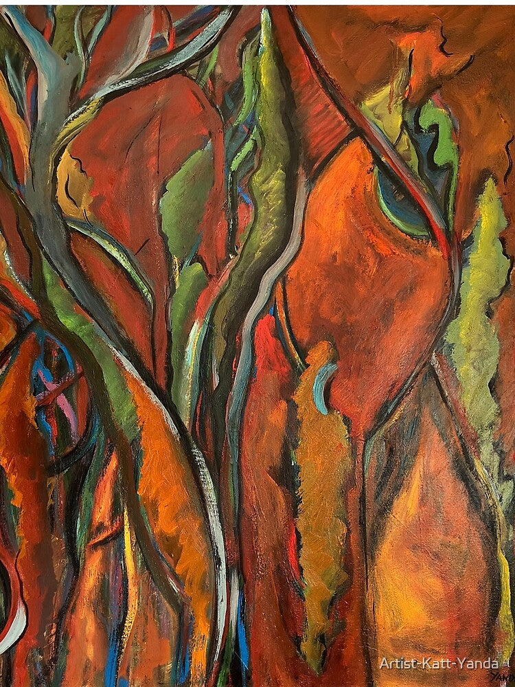 Submerged Sunrise: Abstract Deep Sea Radiance Artwork by Katt Yanda by Artist-Katt-Yanda