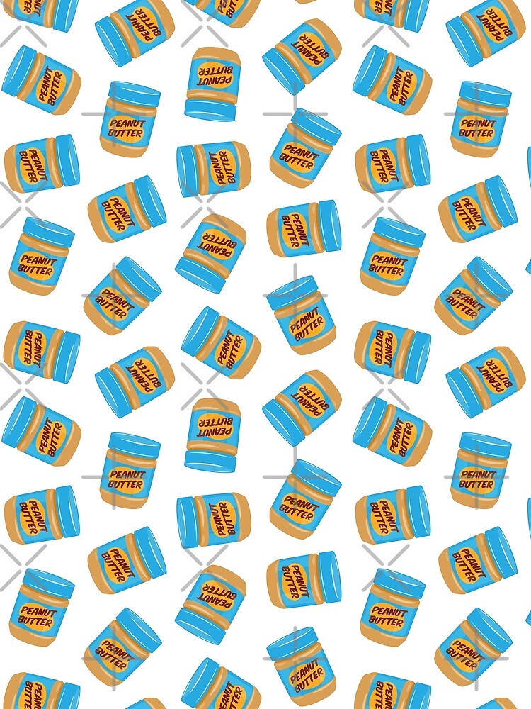 peanut butter jars - blue on white by littlearrow