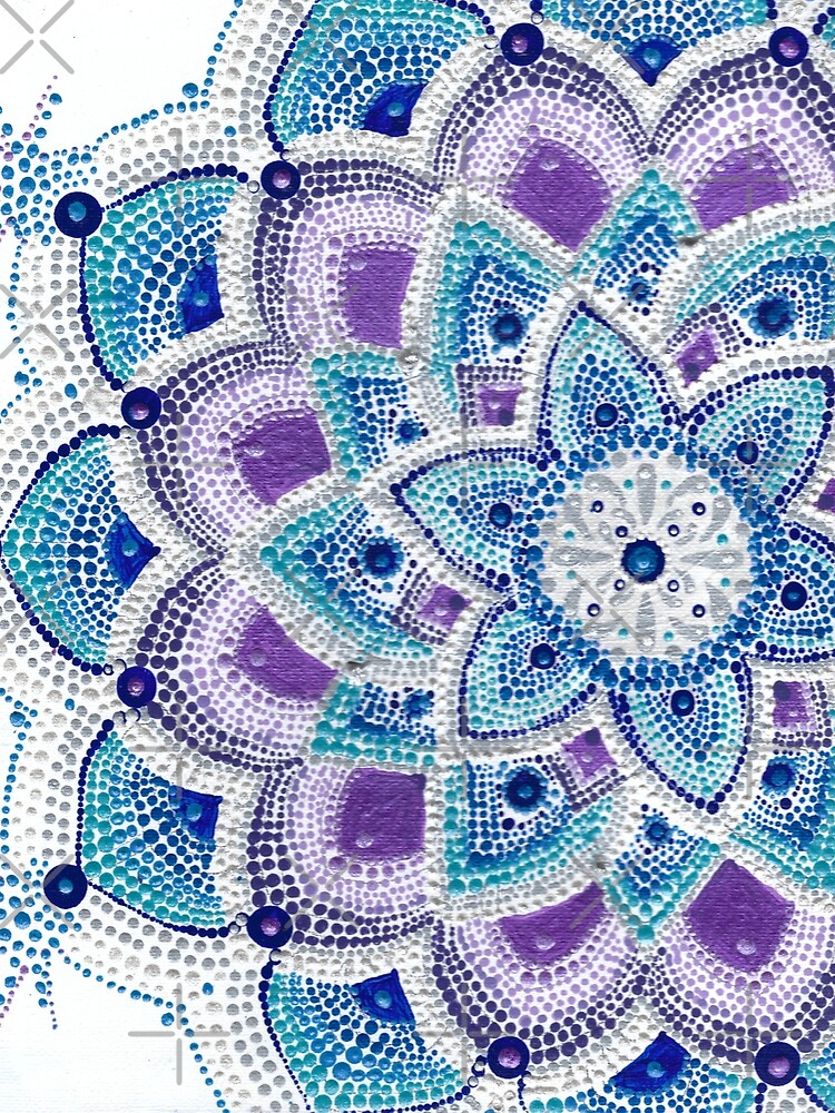 Purple Blue and white Mandala by ElexisND