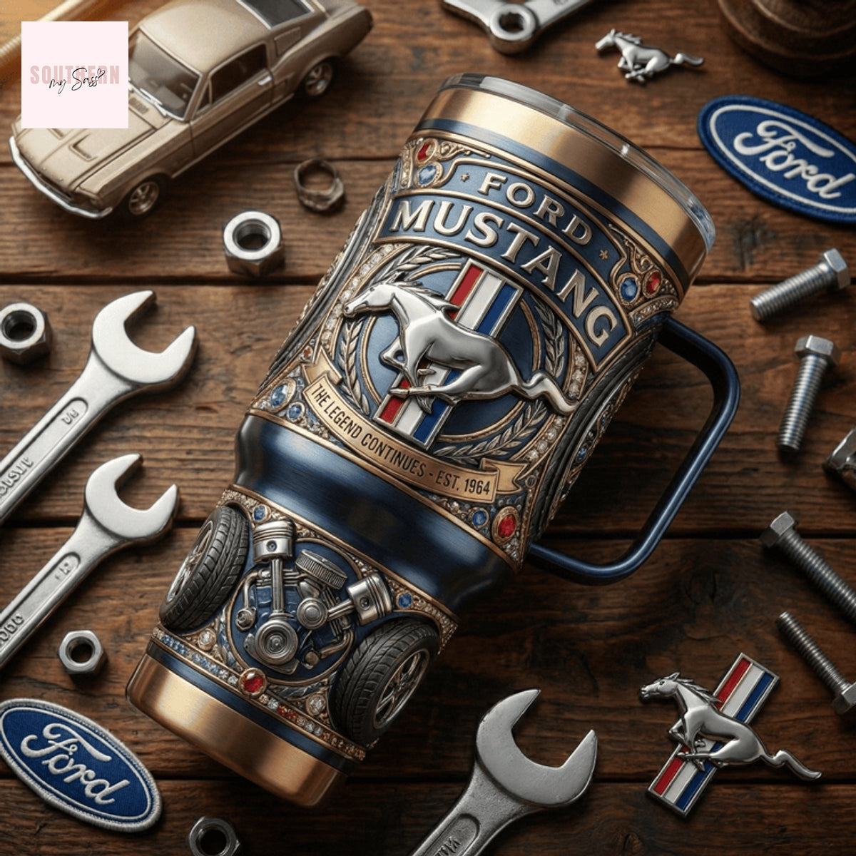 Ford Mustang The Legend Continues Est 1964 Tumbler