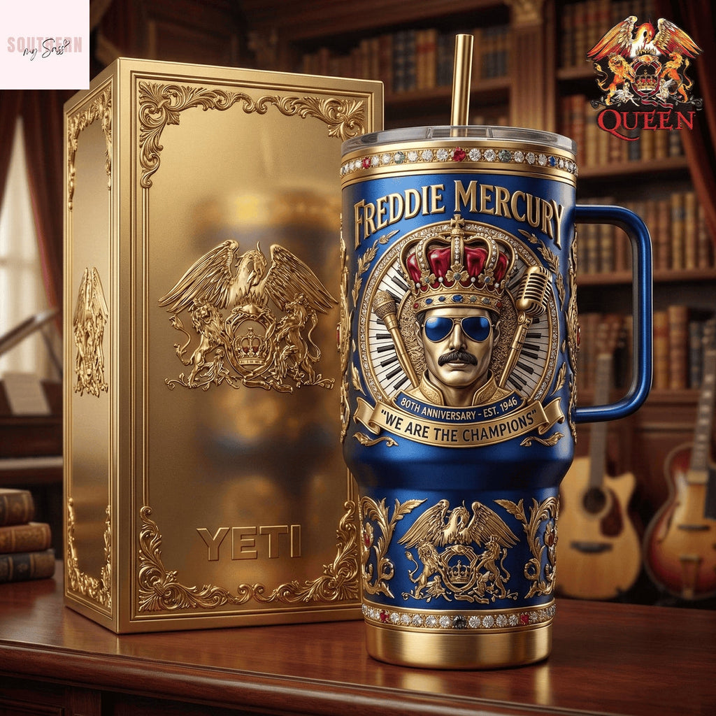 Freddie Mercury We Are The Champions Tumbler