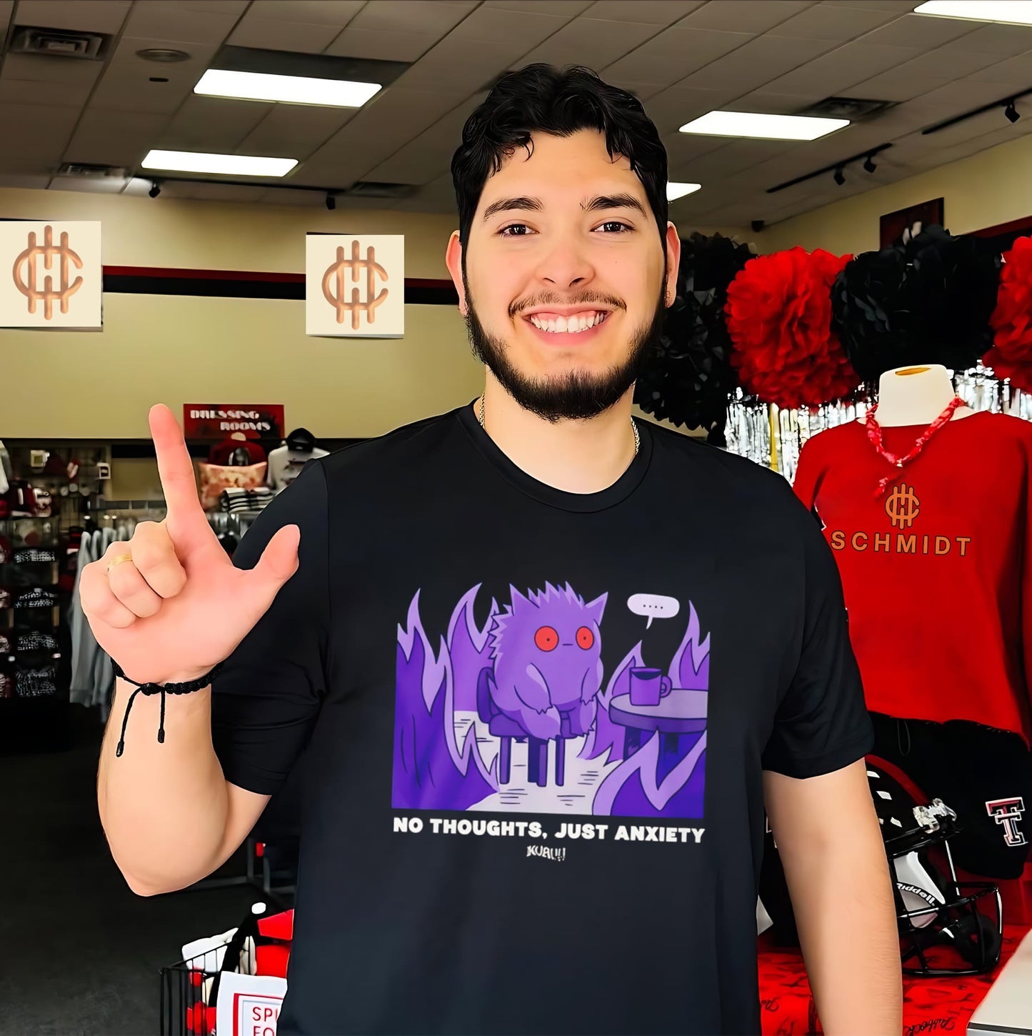 Pokemon Gengar no thoughts just anxiety shirt