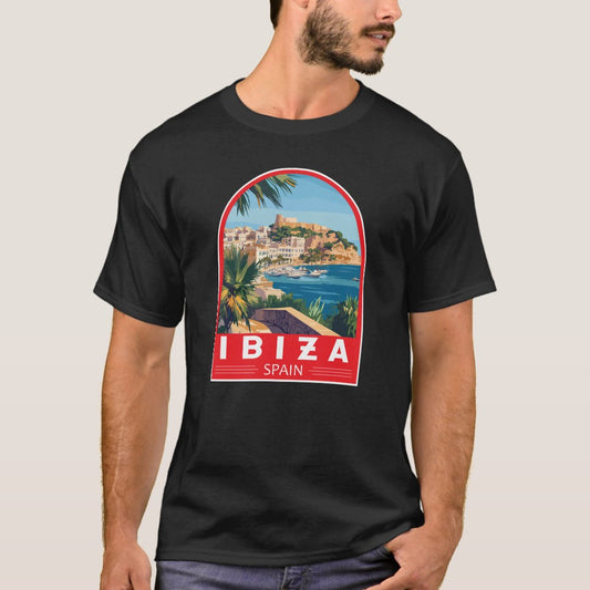 Ibiza Spain Illustration Travel Art Vintage
