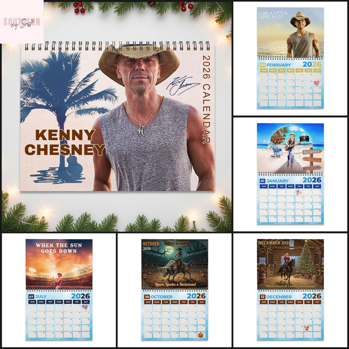 Kenny Chesney 2026 Wall Calendar
