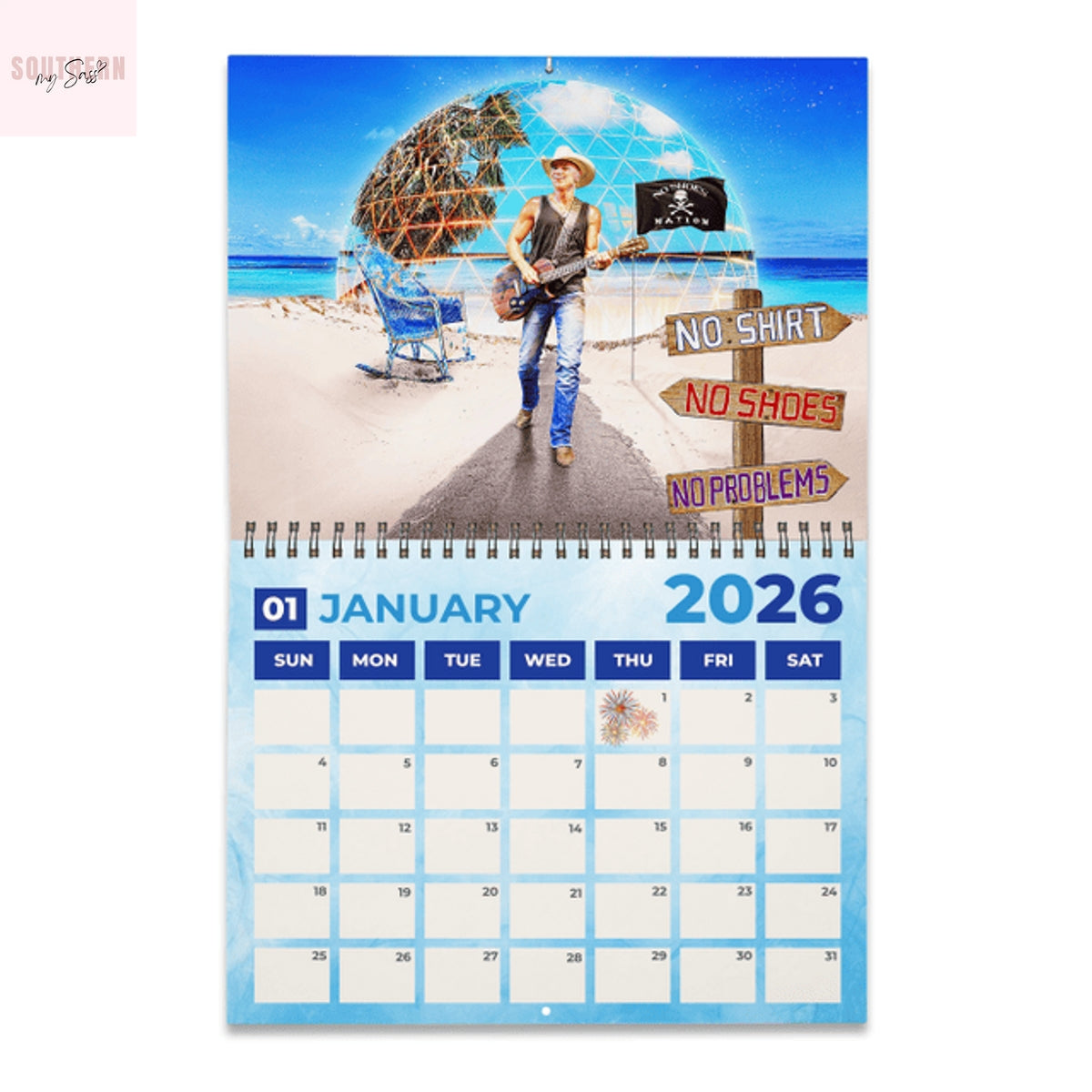 Kenny Chesney 2026 Wall Calendar
