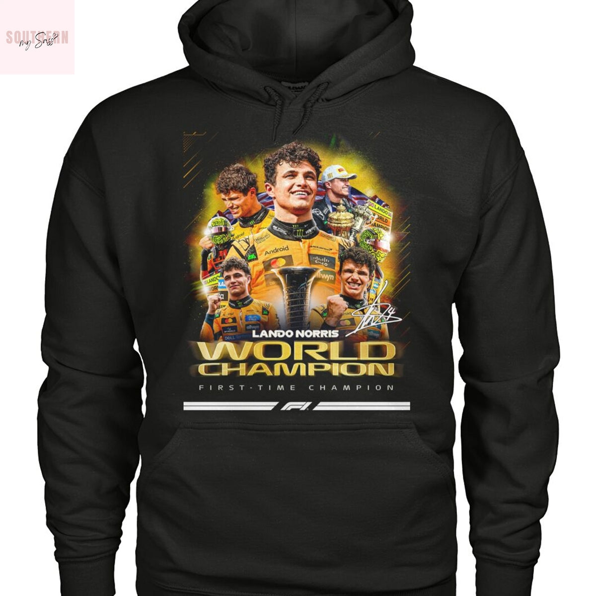 Lando Norris World Champions First-Time Champion Signature Unisex T-Shirt