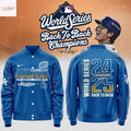Los Angeles Dodgers 2025 Back To Back World Series Champions Baseball Jacket – Blue