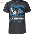 Los Angeles Dodgers 2025 National League Champions Back 2 Back Unisex T-Shirt