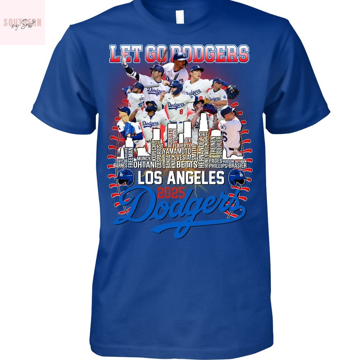Los Angeles Dodgers 2025 National League Champions Lets Go Dodgers Unisex T-Shirt