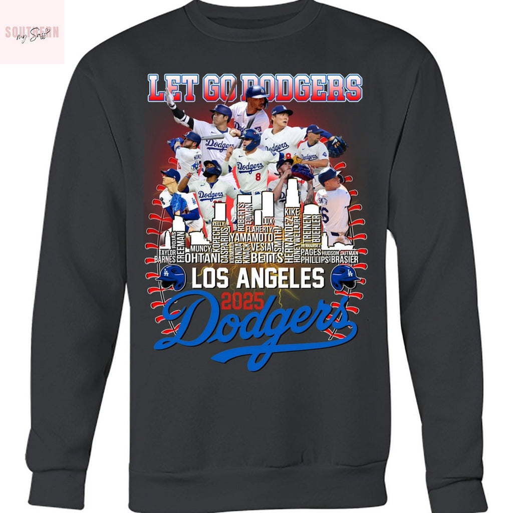Los Angeles Dodgers 2025 National League Champions Lets Go Dodgers Unisex T-Shirt
