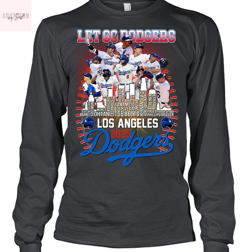 Los Angeles Dodgers 2025 National League Champions Lets Go Dodgers Unisex T-Shirt