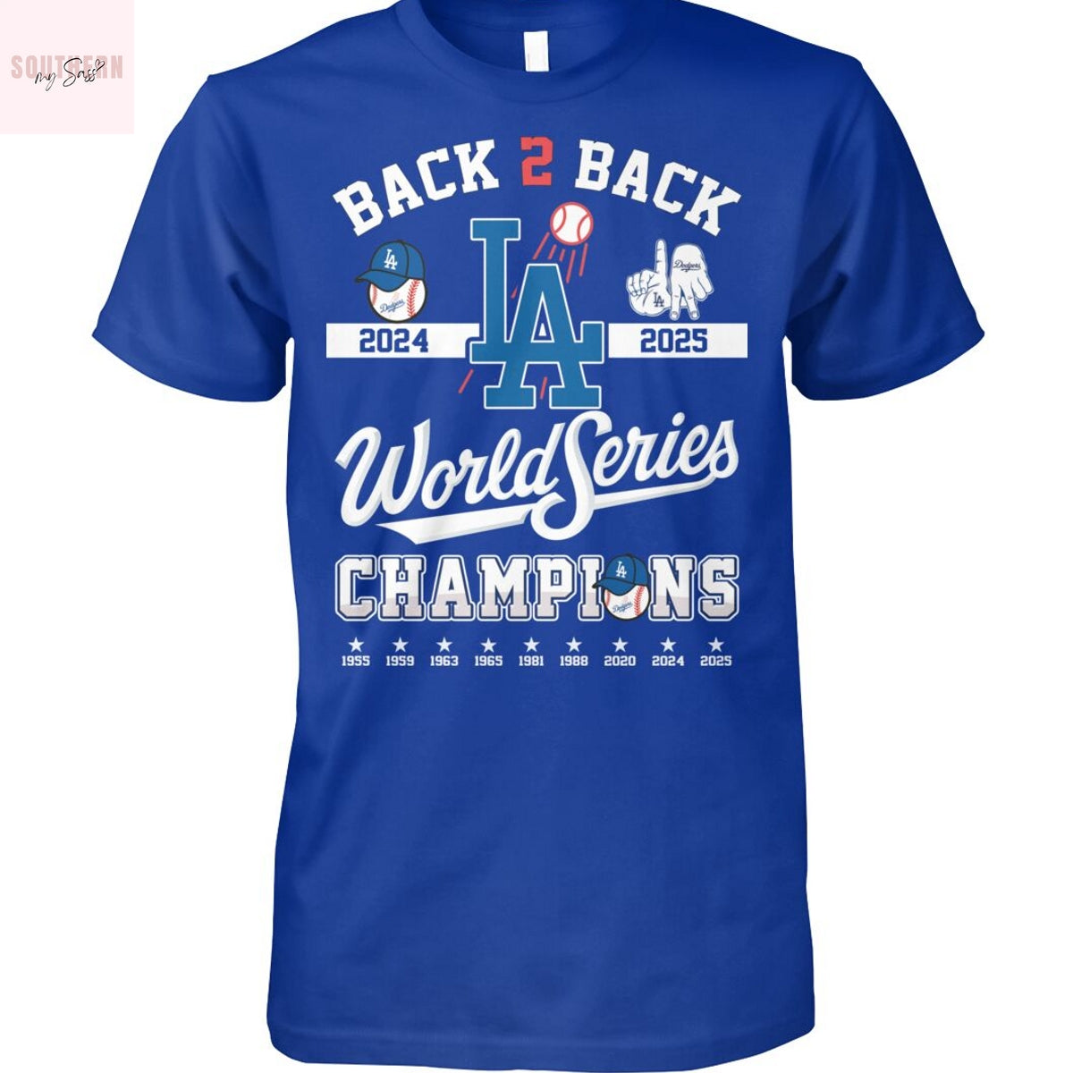 Los Angeles Dodgers 2025 World Champions Back To Back Unisex T-Shirt