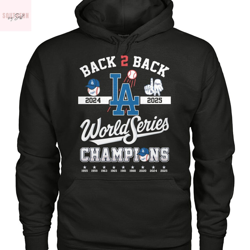 Los Angeles Dodgers 2025 World Champions Back To Back Unisex T-Shirt