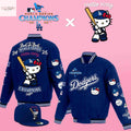Los Angeles Dodgers Kitty 2025 Back To Back World Series Champions Baseball Jacket