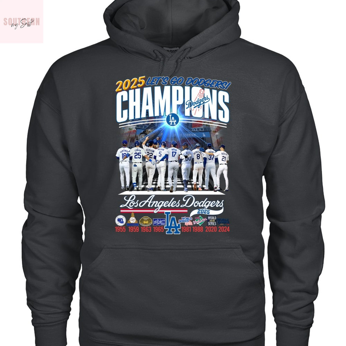 Los Angeles Dodgers National League Champions 2025 Lets Go Dodgers Unisex T-Shirt
