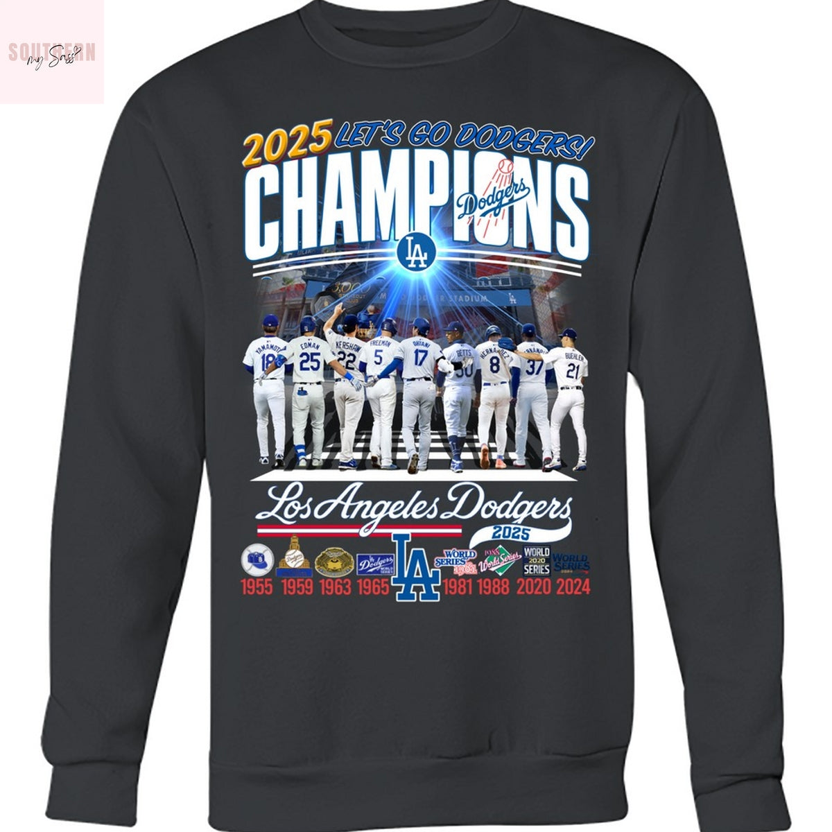 Los Angeles Dodgers National League Champions 2025 Lets Go Dodgers Unisex T-Shirt
