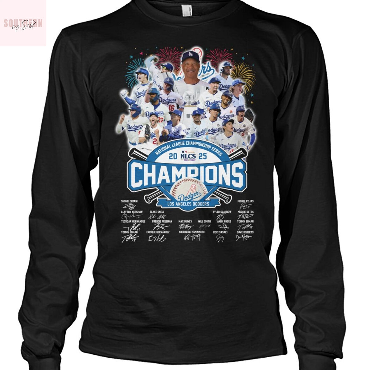Los Angeles Dodgers National League Champions 2025 Signature Unisex T-Shirt