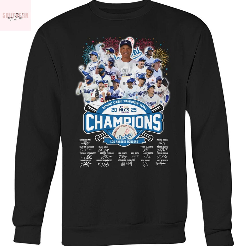 Los Angeles Dodgers National League Champions 2025 Signature Unisex T-Shirt
