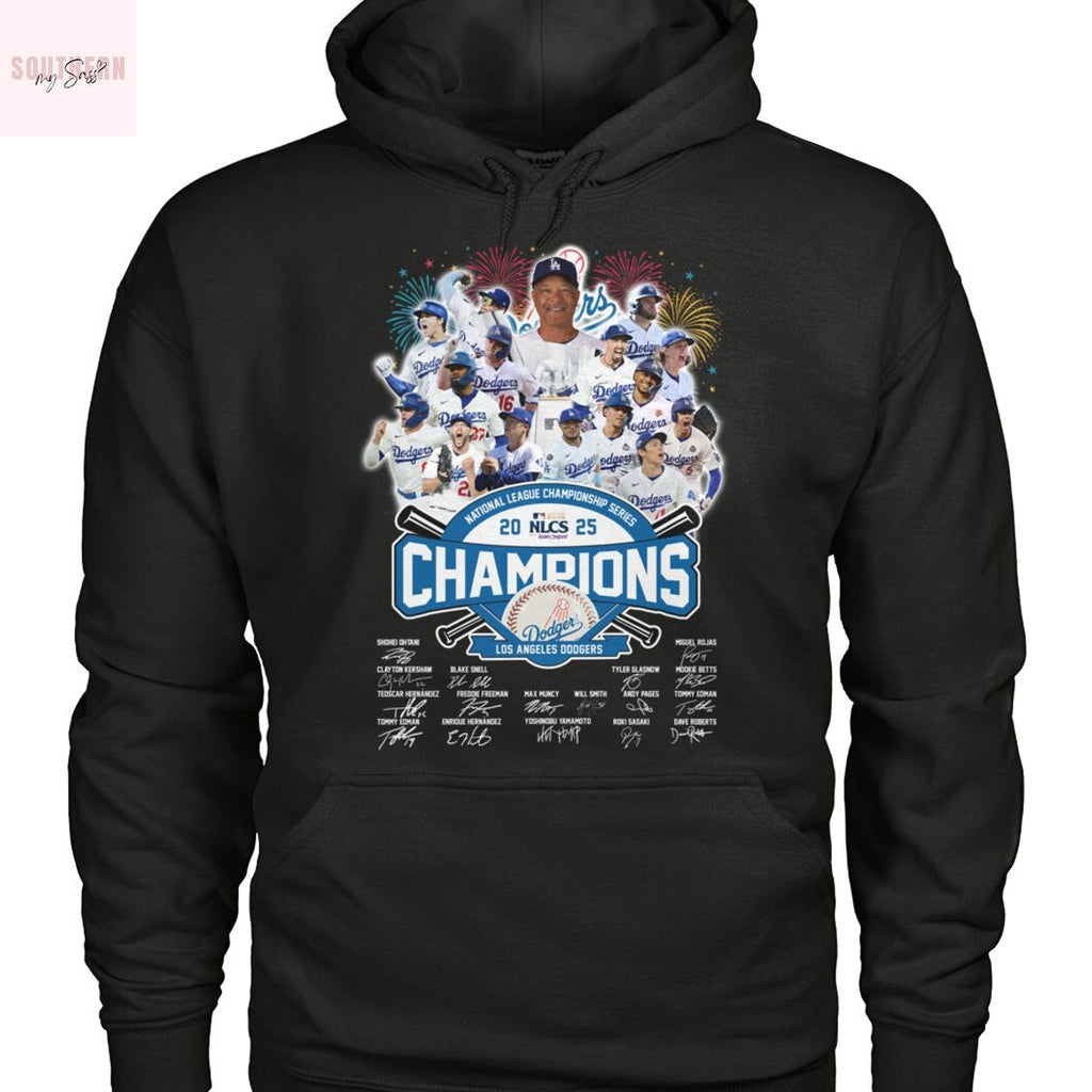 Los Angeles Dodgers National League Champions 2025 Signature Unisex T-Shirt