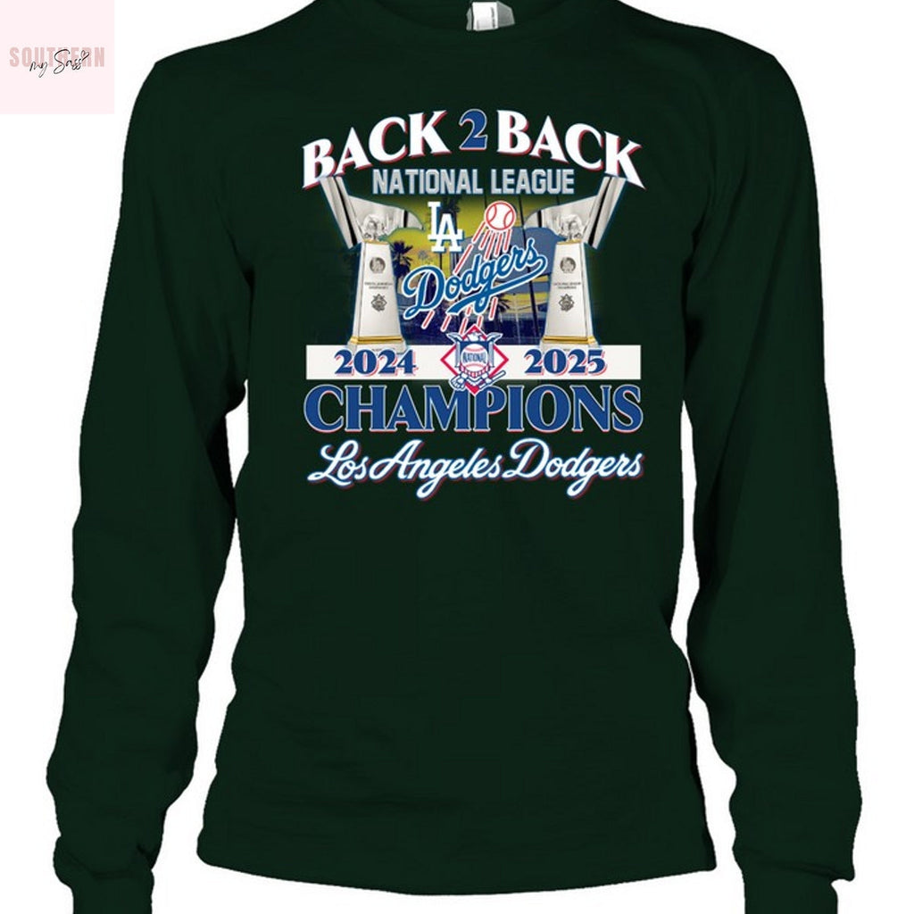 Los Angeles Dodgers National League Champions Back 2 Back Unisex T-Shirt