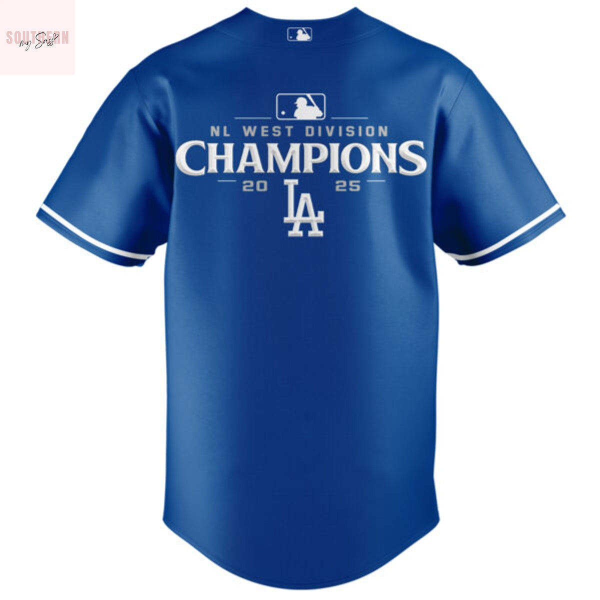 Los Angeles Dodgers NL West Division 2025 Champions Baseball Jersey