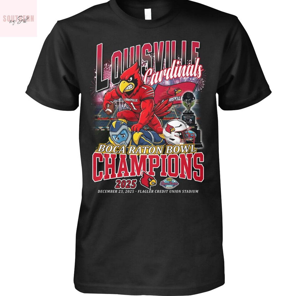 Louisville Cardinals Boca Raton Bowl Champions 2025 Unisex T-Shirt