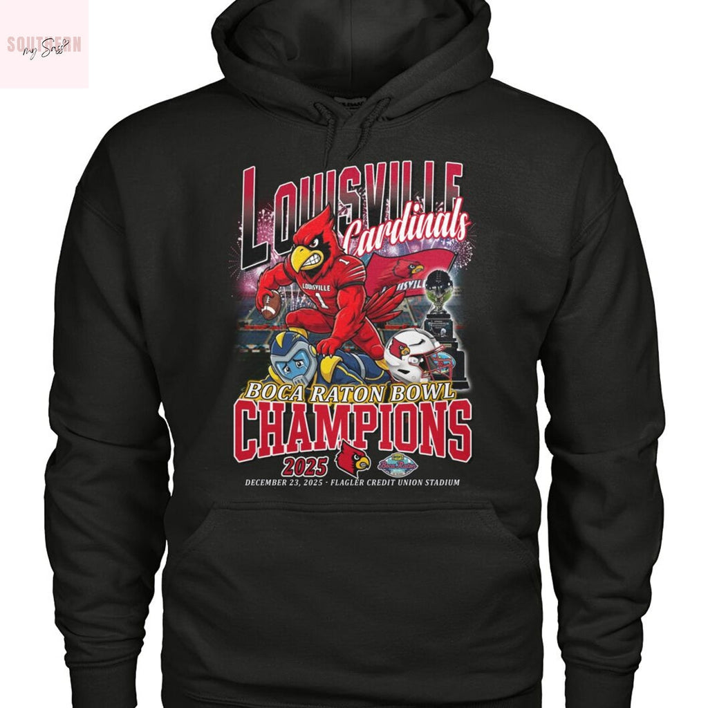 Louisville Cardinals Boca Raton Bowl Champions 2025 Unisex T-Shirt