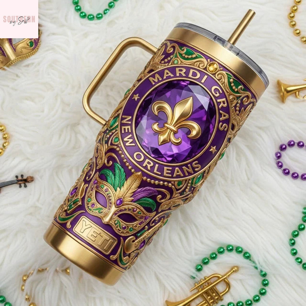 Mardi Gras New Orleans Tumbler