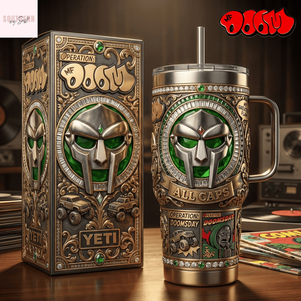 MF DOOM All Caps Tumbler