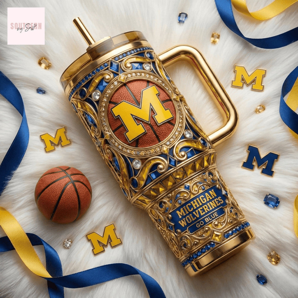 Michigan Wolverines Basketball Go Blue Tumbler