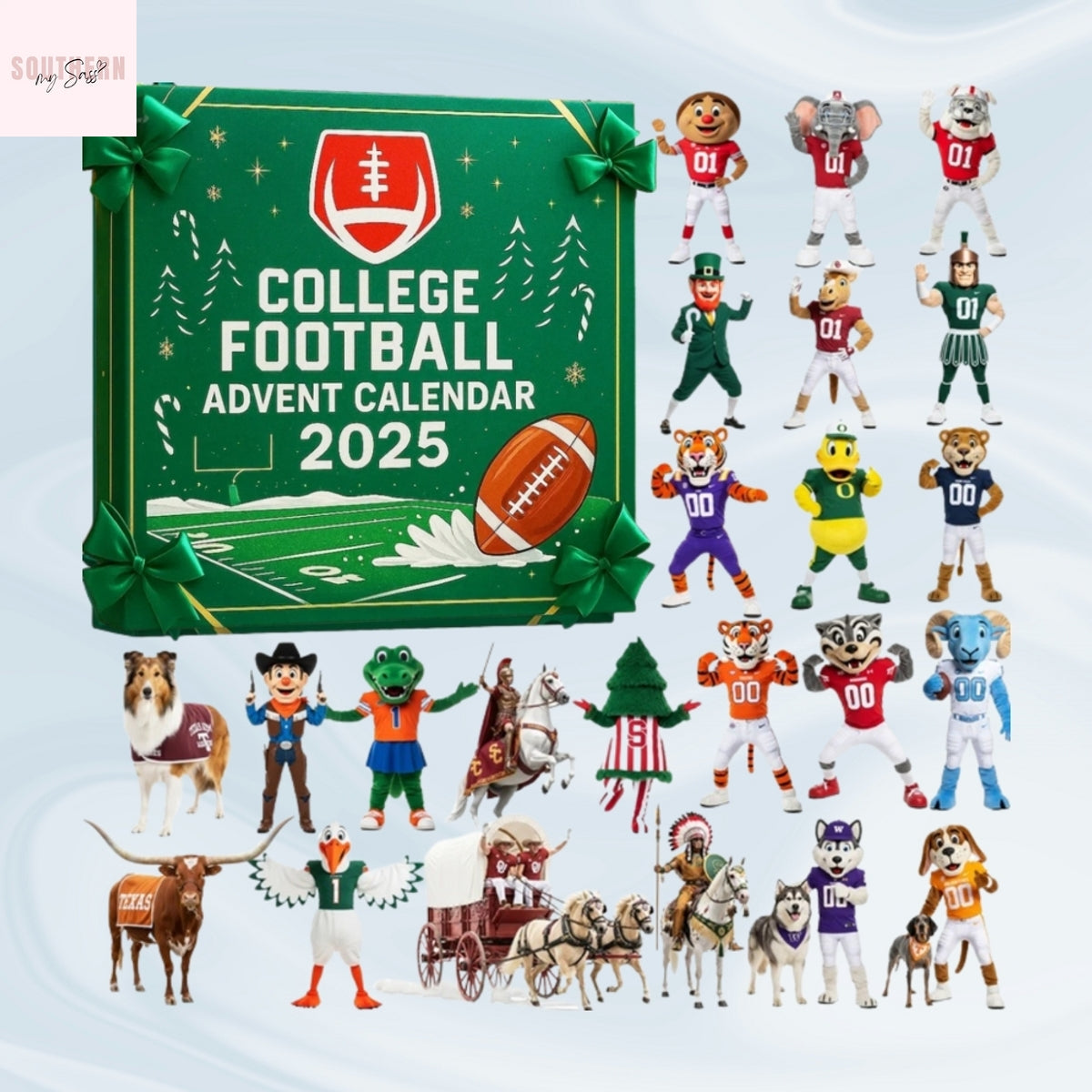 Ncaa College Football Mascot Advent Calendar 2025