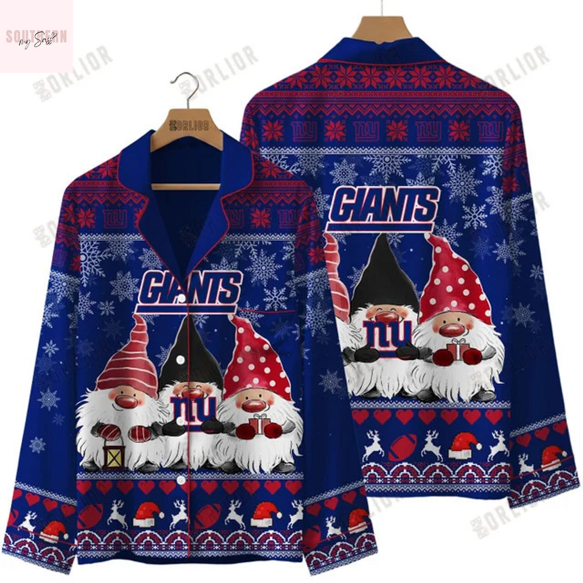New York Giants 2025 Holiday Season Pajamas Set