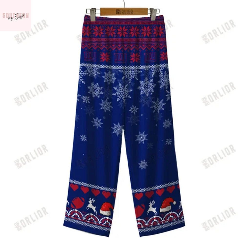New York Giants 2025 Holiday Season Pajamas Set