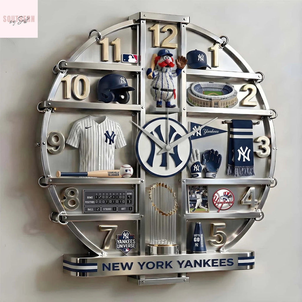 New York Yankees Home Decorative 3D Wall Clock