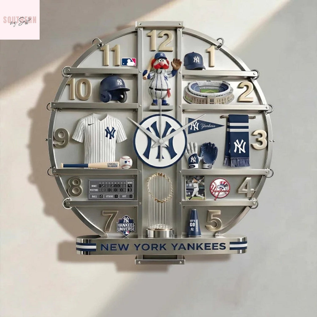 New York Yankees Home Decorative 3D Wall Clock