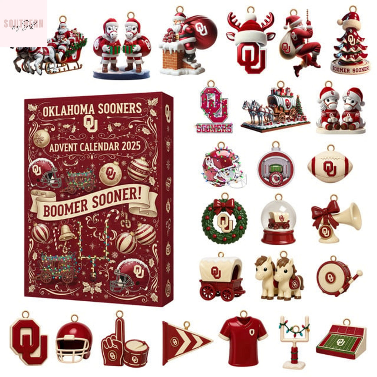 Oklahoma Sooners Boomer Sooner 2025 Advent Calendar