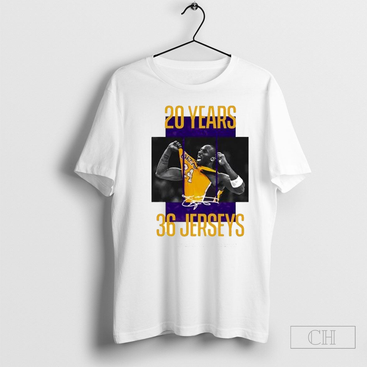 Os Angeles Lakers Kobe Bryant 20 Years 36 Jerseys Tee