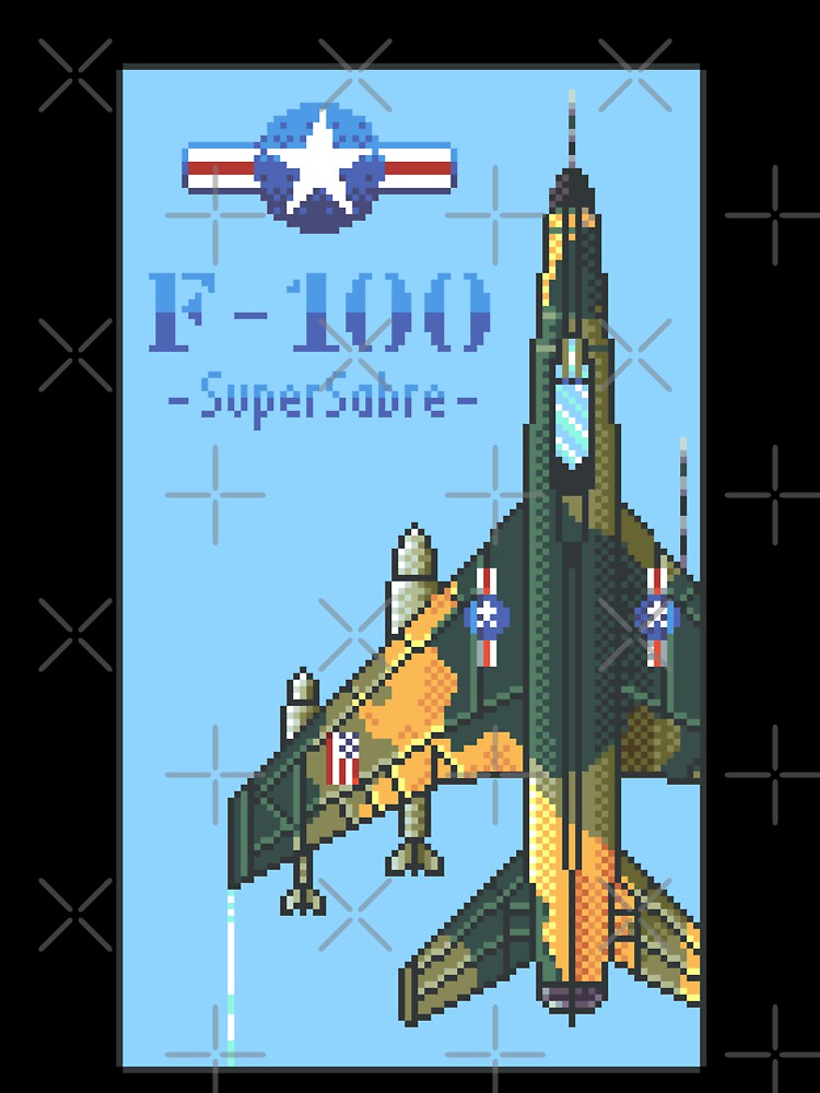 F-100 SuperSabre PixelArt (U.S. Air Force) by OriginWave