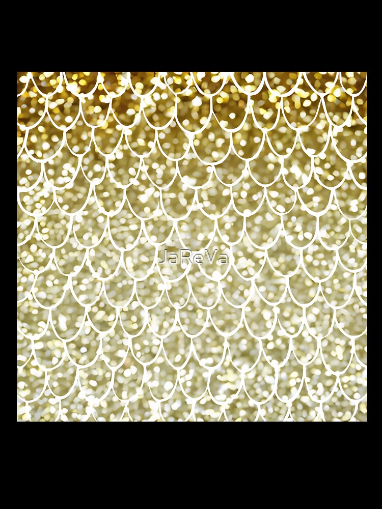 Printed image of Golden Bokeh Mermaid Tail pattern by JaReVa